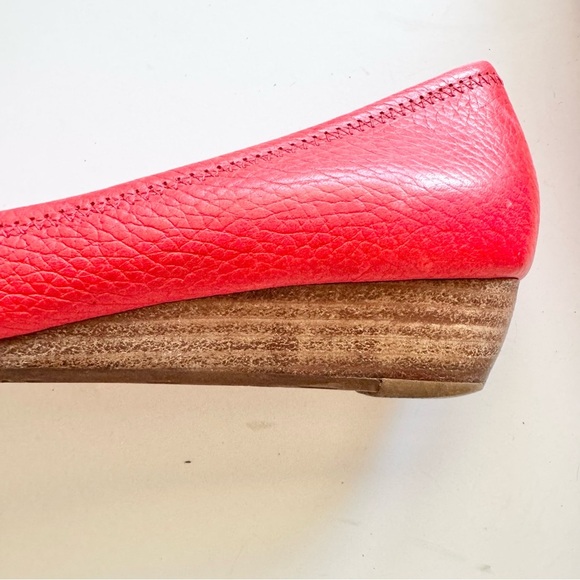 Tory Burch Carnell Peep Toe Low Wedge Shoes Size 7M - Picture 3 of 12